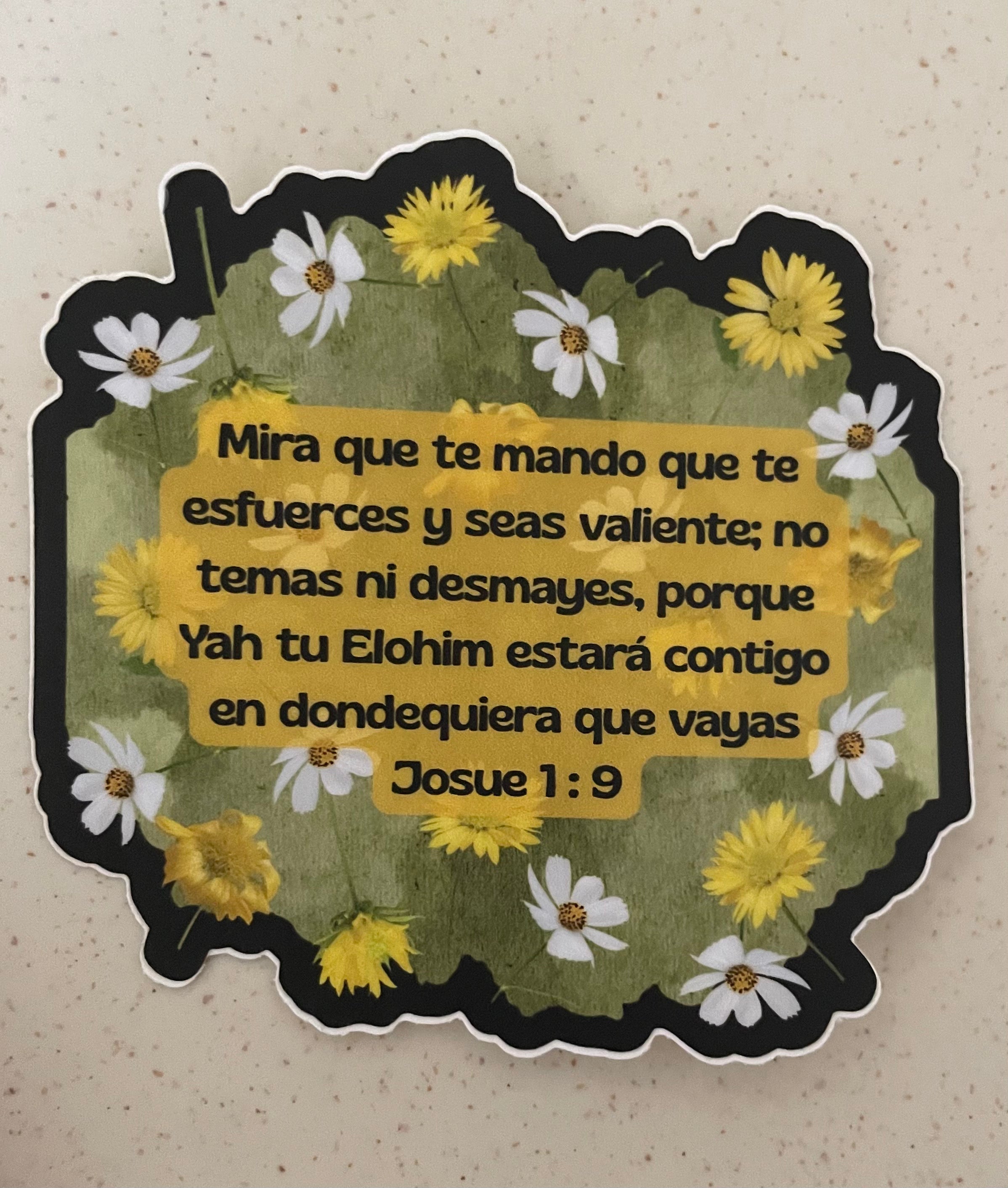 Josue 1:9 3 x 3 Sticker